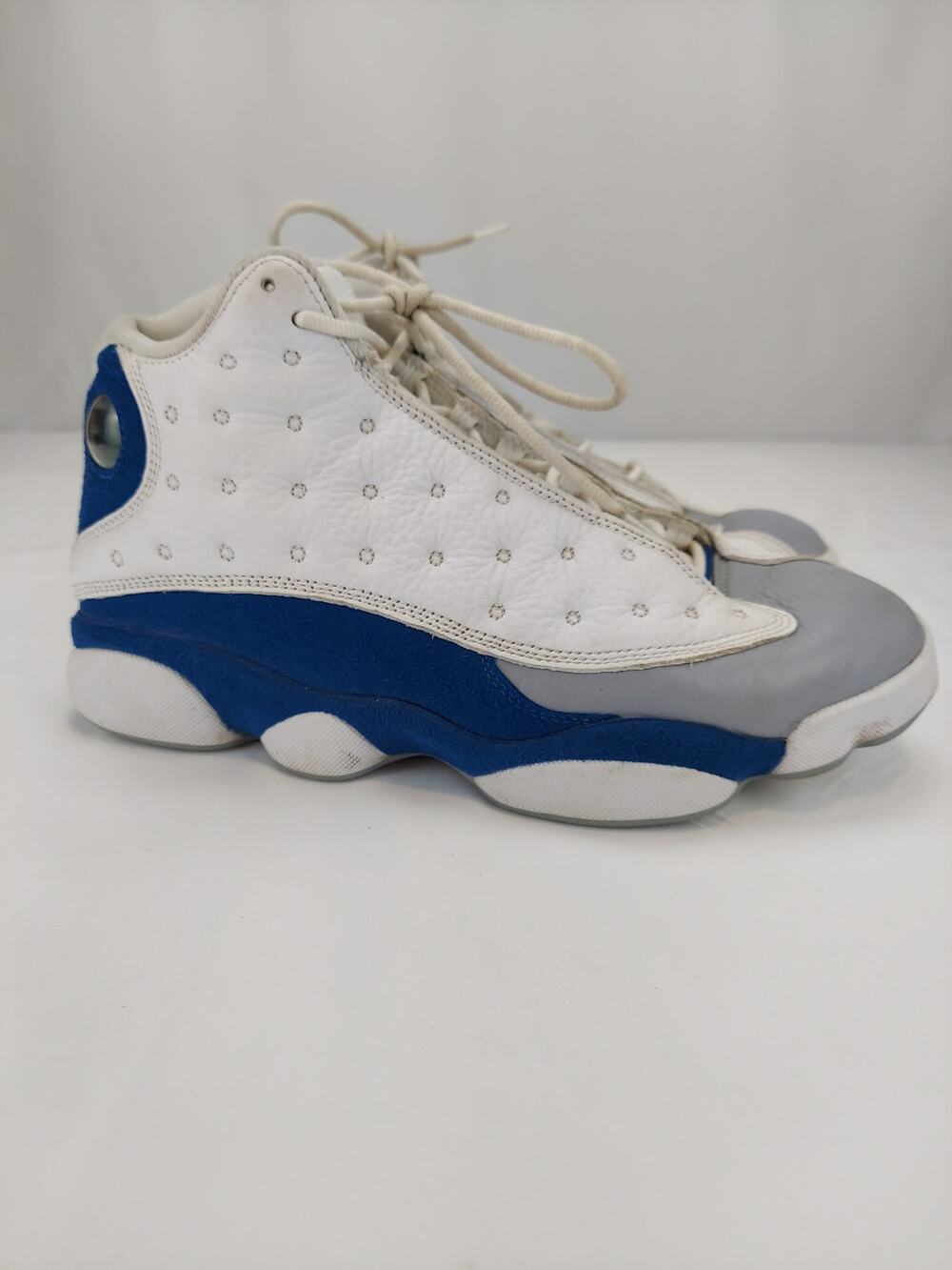 Air Jordan 13 Retro Mid French Blue White Blue Suede 414571-164 Men's 8.5